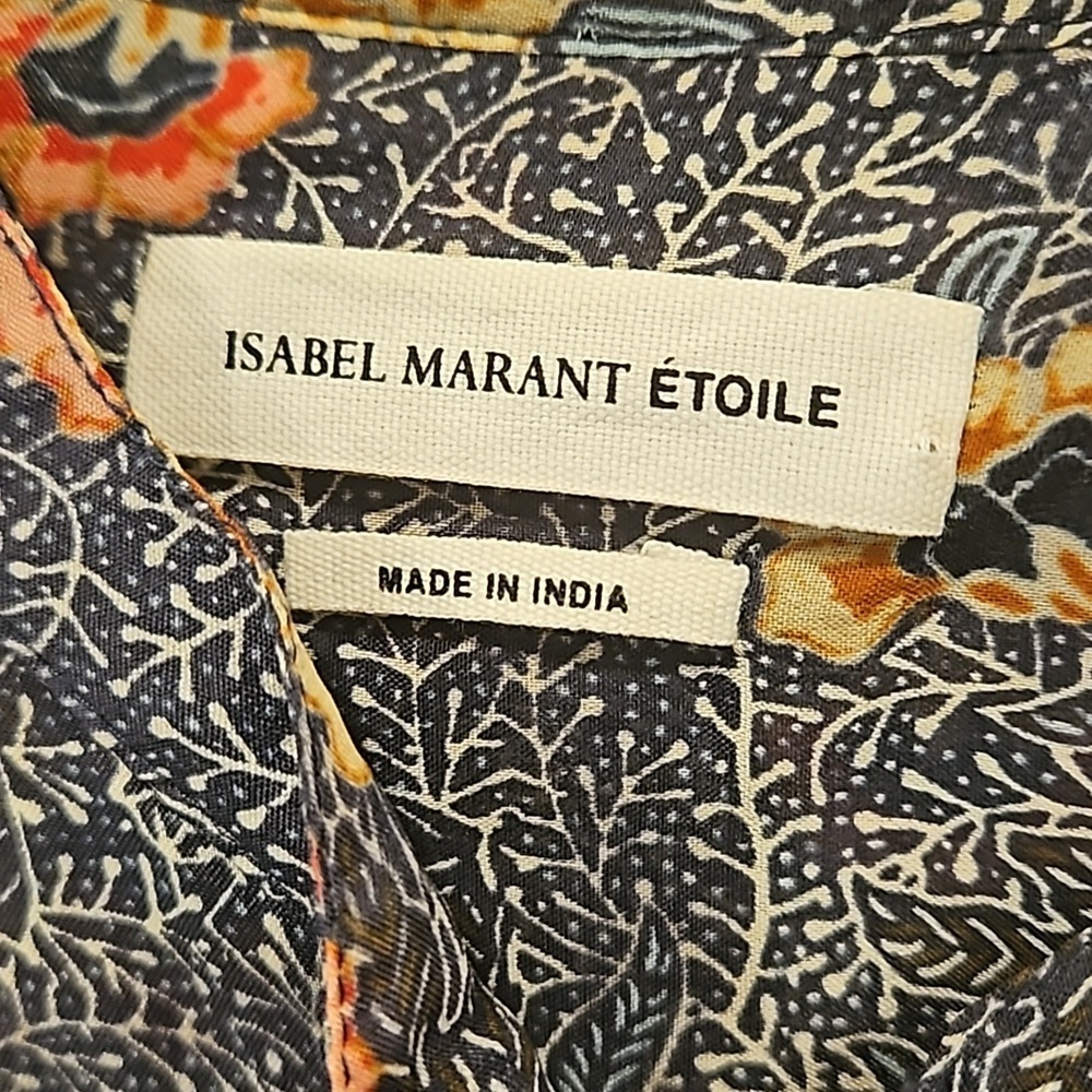 💕ISABEL MARANT ETOILE💕 Silena Flowers Blouse ~ Faded Black EU 44 - Picture 14 of 16